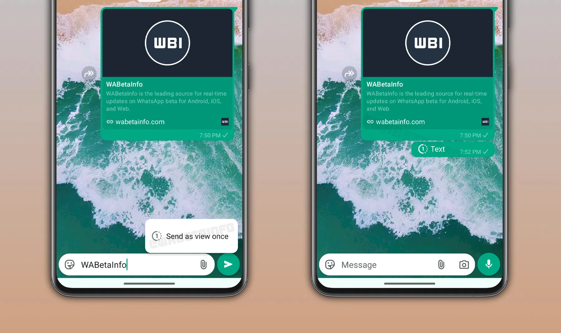 WhatsApp eenmalig bericht